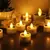 10 pçs luz de chá solar velas led sem chama ao ar livre à prova dwaterproof água solar luzes chá recarregável velas para festa jardim decoração casa - loja online