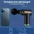 Imagem do Mini portátil Fascia Massage Gun Massager elétrico de percussão pistola, relaxamento corporal, LED Touch Screen, 4 cabeças, presente de férias