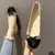 Mocassins de couro antiderrapante para mulheres, elegantes apartamentos bowknot, sapatos soltos, sapatilhas de bailarina confortáveis, sapatos para mães - RDSsilva