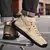 Bota de couro respirável artesanal masculina, tênis design ao ar livre, sapatos casuais, novo, 2024