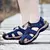 Sapatos masculinos casuais de couro genuíno, sandálias masculinas ao ar livre, sapatos romanos de praia, plus size 38-48, verão