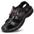 Sapatos masculinos casuais de couro genuíno, sandálias masculinas ao ar livre, sapatos romanos de praia, plus size 38-48, verão - loja online