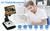 Microscópio digital lcd 1000x 4.3 ", microscópio de moeda 1080p, 8 luzes led, lupa usb, reparo de solda, microscópio de vídeo para moeda - comprar online