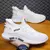 Tênis de caminhada antiderrapante respirável masculino, sapatos casuais brancos, ao ar livre, confortável, com renda, correndo, moda, primavera, 2024 - comprar online