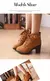 PU bombas de cordões botas para mulheres, salto alto, sapatos femininos europeus, alta qualidade, primavera, inverno, entrega rápida, novo, 2023 - RDSsilva