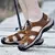 Sapatos masculinos casuais de couro genuíno, sandálias masculinas ao ar livre, sapatos romanos de praia, plus size 38-48, verão na internet