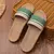 Chinelos femininos de verão antiderrapantes para casa, sapatos leves, chinelos de linho para ambientes internos, sapatos macios na internet