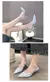 Sandálias de salto alto com sal marinho para mulheres, sapatos únicos com meia-cabeçada traseira oca, moda casual versátil - RDSsilva