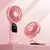 Ventilador portátil F01, ventilador a pilhas, 5 velocidades pessoais com base, display digital, 180 ° Cílios ajustáveis