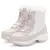 Botas de neve de plataforma antiderrapante para mulheres, Ankle Boots de pele quente, Cunhas impermeáveis, Botas altas para coxa, Sapatos de inverno - loja online