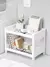 Double Layer Storage Rack para Desktop, White Retangular Rack, Office Cosmetics Papelaria, Student Desk Organizer, PP, 1Pc - RDSsilva