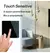 Imagem do Touch Switch EU LED Crystal Glass Panel Wall Lamp Light Switch 1/2/3 Gang AC100-240V LED Sensor Switches Interruttore