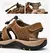 Sapatos masculinos casuais de couro genuíno, sandálias masculinas ao ar livre, sapatos romanos de praia, plus size 38-48, verão na internet