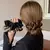 Imagem do Mais novo mulher grande elegante seda elásticos faixa de cabelo cor sólida scrunchies laços de cabelo senhoras rabo de cavalo segurar acessórios para o cabelo