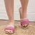 Chinelos femininos de verão antiderrapantes para casa, sapatos leves, chinelos de linho para ambientes internos, sapatos macios - RDSsilva