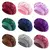 Gorro de cetim feminino para dormir, cuidados com os cabelos, gorros de seda, chapéu de dormir sólido de aba larga com faixa elástica macia