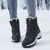 Botas de neve de plataforma antiderrapante para mulheres, Ankle Boots de pele quente, Cunhas impermeáveis, Botas altas para coxa, Sapatos de inverno - loja online