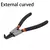 Snap Anel Alicadores Set com Snap Anéis Extrator, Interno e Externo, Instalar Kits, Mão, 7 dentro, 1PC - comprar online