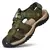 Imagem do Sapatos masculinos casuais de couro genuíno, sandálias masculinas ao ar livre, sapatos romanos de praia, plus size 38-48, verão