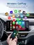 2air carlinkit 5.0 sem fio carplay sem fio android caixa automática 2.4g & 5.8 ghz wi-fi bt conectar plug & play atualização online para carros com fio android auto carplay na internet