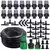 Sistema de irrigação de rega automático Misting portátil Bicos de nevoeiro Cabeça de pulverização de mangueira de jardim W/ 4mm Conector Tee 7mm para pátio 10-20m - RDSsilva