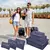 6 pçs saco de armazenamento de viagem grande capacidade bagagem roupas classificação organizador conjunto mala bolsa caso sapatos embalagem cubo saco na internet