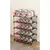 Sapateira de metal elegante, organizador simples de calçados, suporte que economiza espaço, prateleira preta para sala de estar - loja online
