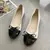 Mocassins de couro antiderrapante para mulheres, elegantes apartamentos bowknot, sapatos soltos, sapatilhas de bailarina confortáveis, sapatos para mães