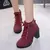 PU bombas de cordões botas para mulheres, salto alto, sapatos femininos europeus, alta qualidade, primavera, inverno, entrega rápida, novo, 2023 - comprar online