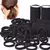 50/100 pçs faixas de cabelo pretas para mulheres meninas hairband alta elástica borracha laços de cabelo rabo de cavalo titular scrunchies accessorie