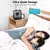 Portátil USB recarregável Desk Fan, 180 ° Tilt Folding pessoal Fan, Power Display, 5 velocidades, Ultra Quiet Fan Tabela na internet