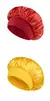 Gorro de cetim feminino para dormir, cuidados com os cabelos, gorros de seda, chapéu de dormir sólido de aba larga com faixa elástica macia - loja online