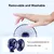 Ventilador portátil F01, ventilador a pilhas, 5 velocidades pessoais com base, display digital, 180 ° Cílios ajustáveis - RDSsilva