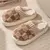 Casal Chinelos Winter Toe Wrap, chinelos de algodão xadrez, sola macia grossa, piso interno, sapatos antiderrapantes em casa, slides de moda para homens e mulheres - RDSsilva