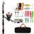 Conjunto Completo De Pólo De Pesca, Vara De Pesca Telescópica, Iscas De Carretel De Giro, Ganchos Kits De Viagem