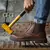 Sapatos impermeáveis de segurança para homens, Steel Head, Botas de couro, Calçado Masculino, Construção Indestrutível, Castanho