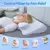 Almofada Cervical Espuma de Memória Contorno Ergonômico Almofada Ortopédica para Dor no Pescoço Almofadas de Suporte Contorneadas, 2 em 1, 1Pc - comprar online