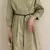 Cinto de couro de microfibra feminino, pele de carneiro, cordão redondo, vestido adornado, inclui detalhes atados elaborados - RDSsilva
