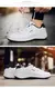 Sapatos masculinos de couro pu tênis tendência casual respirável lazer masculino tênis antiderrapante calçados vulcanizados tenis masculino - loja online