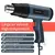 Imagem do Pistola industrial do calor do ar quente, secador do cabelo, ventilador térmico, estação de solda, ferramentas do envoltório do psiquiatra, 2500W