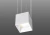 PENDENTE QUADRADO 10,5 X 10,5 BR 9W 3000K BELLA