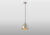 PENDENTE BRASS 12,5CM X 17CM CROMADO 1 X G9 BELLA