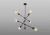 PENDENTE CIRCUIT 6 X E-27 PRETO STARTEC
