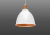 PENDENTE ALUMINIO MEIA LUA RETRO BRANCO COM COBRE E-27 LUMANTI