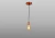 PENDENTE THOMAS EDISON TRIANGLE COBRE 1 X E-27 LUMANTI