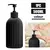 Dispensador de sabão recarregável preto para banheiro, 2pç 500ml - loja online