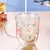 Caneca de café de vidro floral, 220ml, 320ml, parede dupla, 1pç na internet