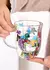 Caneca de café de vidro floral, 220ml, 320ml, parede dupla, 1pç - Quali Variedades