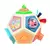 Brinquedo Montessori sensorial 6 em 1