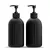 Dispensador de sabão recarregável preto para banheiro, 2pç 500ml - Quali Variedades